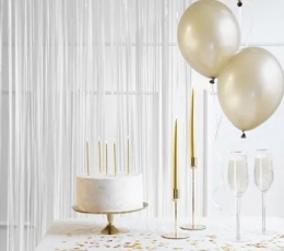 Folijas aizkars-lietutiņš, balts (100x200 cm) 1