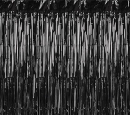 Folijas aizkars-lietutiņš, melns (90x250 cm)