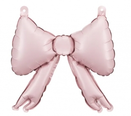 Folijas baloni-dekorācijas "Rozā lentīte" (5 gab./25x25 cm)