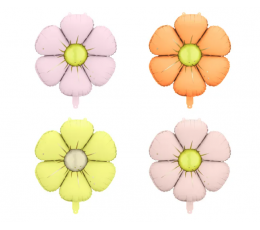 Folijas baloni dekorēšanai "Margrietiņas" (4 gab./45 cm)
