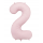 Folijas balons "2", pasteļrozā (85 cm)