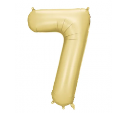 Folijas balons "7", zelta (86 cm), matēts 