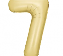 Folijas balons "7", zelta (86 cm), matēts 