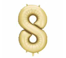 Folijas balons "8", zelta (86 cm), matēts 