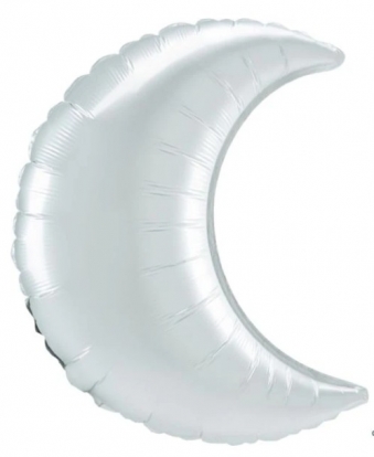 Folijas balons “Baltais mēness”, matēts (43 cm)