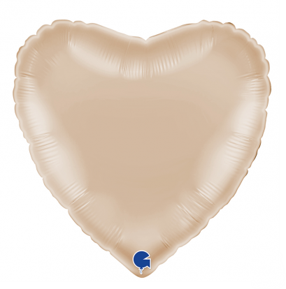 Folijas balons "Brūna sirds", matēts (43 cm)