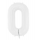 Folijas balons - cipars "0", balts (86 cm)