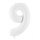 Folijas balons - cipars "9", balts (86 cm)