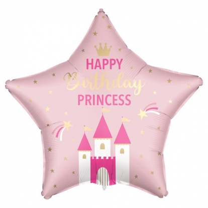 Folijas balons "Daudz laimes dzimšanas dienā, princese" (46 cm)