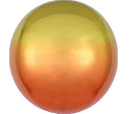 Folijas balons, dzelteni oranžs ombre (38 cm)