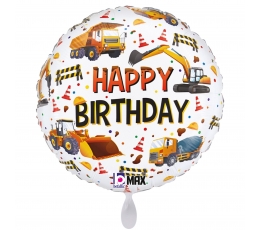 Folijas balons "Dzimšanas dienas konstrukcija" (45 cm)