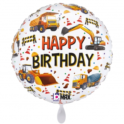 Folijas balons "Dzimšanas dienas konstrukcija" (45 cm)