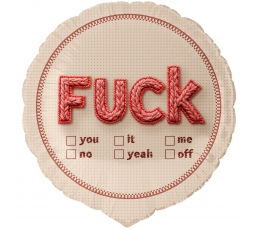 Folijas balons "Fuck" (45 cm)