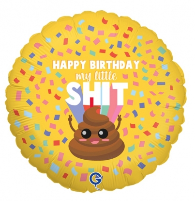 Folijas balons "Happy birthday, My Little Shit" (46 cm)