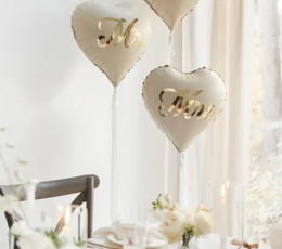 Folijas balons "Love", krēmkrāsas (45 cm) 1