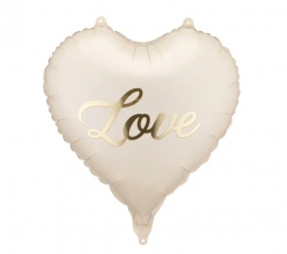 Folijas balons "Love", krēmkrāsas (45 cm)