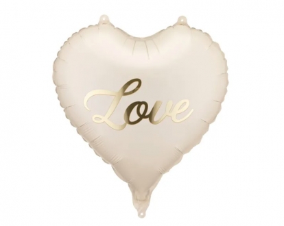 Folijas balons "Love", krēmkrāsas (45 cm)