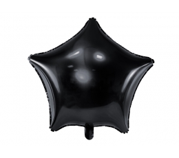 Folijas balons "Melna zvaigzne" (48 cm)