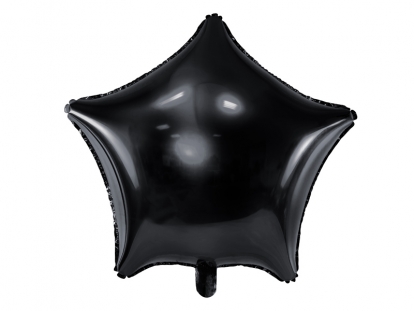 Folijas balons "Melna zvaigzne" (48 cm)