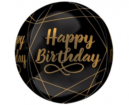 Folijas balons-orbz "Happy birthday" 