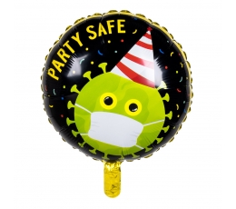 Folijas balons "Party safe" (45 cm)