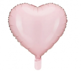 Folijas balons "Rozā sirds", matēta (45 cm)