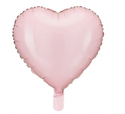 Folijas balons "Rozā sirds", matēta (45 cm)