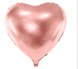 Folijas balons "Rozā zelta sirds" (45 cm)