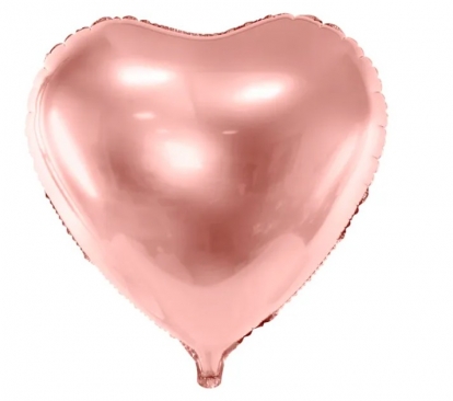 Folijas balons "Rozā zelta sirds" (45 cm)