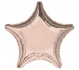Folija balons "Rozā zelta zvaigzne" (43 cm)