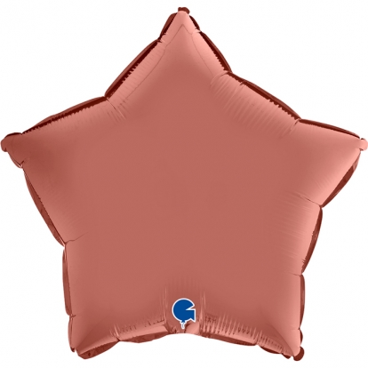 Folija balons "Rozā- zelta zvaigzne", matēta (46 cm)