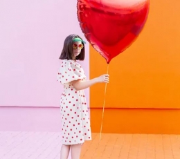 Folijas balons "Sarkanā sirds" (68x72 cm) 1