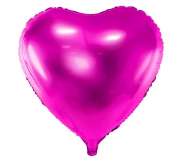Folijas balons "Spilgti rozā sirds" (45 cm)