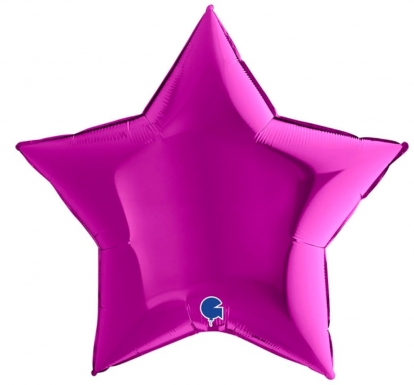 Folijas balons "Spilgti rozā zvaigzne" (91 cm)