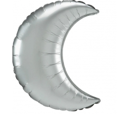 Folijas balons "Sudraba mēness", matēts (43 cm)