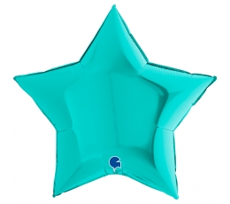 Folijas balons "Tirkīza zvaigzne" (91 cm)