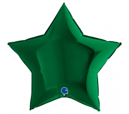 Folijas balons "Tumši zaļa zvaigzne" (91 cm) 