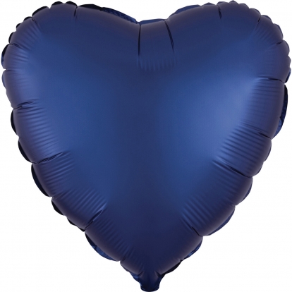 Folijas balons "Tumši zila sirds" (43 cm)