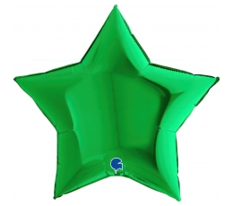 Folijas balons "Zaļā zvaigzne" (91 cm)