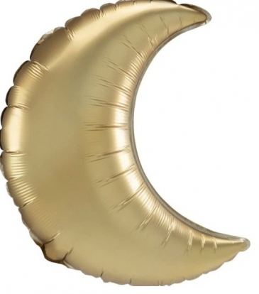 Folijas balons "Zelta mēness", matēts (66 cm)