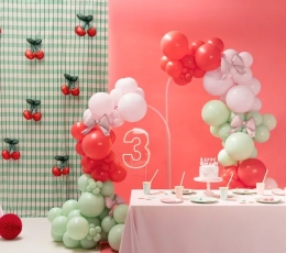 Folijas baloni-dekorācijas "Rozā lentīte" (5 gab./25x25 cm) 1