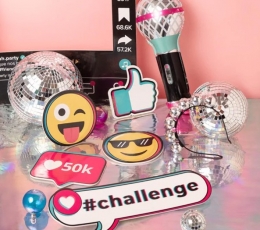 Folijas balons "Disko mikrofons" (21x42 cm. / 4 gab.) 2