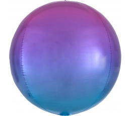 Folija balons orbz sarkan-zils ombre (38 cm)