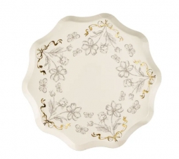 Formas šķīvīši "Ziedi ar lentītēm" (6 gab./20 cm)