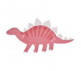 Formīgi šķīvji "Rozā dinozauri" (8 gab./30x16 cm)
