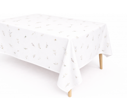 Galdauts "Lamina", balts auduma (140 × 250 cm)