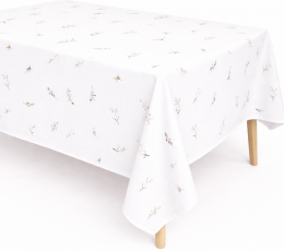 Galdauts "Lamina", balts auduma (140 × 250 cm)