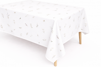 Galdauts "Lamina", balts auduma (140 × 250 cm)