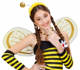 Galvas stīpiņa "Zelta burbuļi ar pūkām" 1