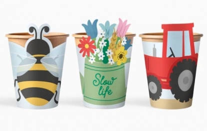 Glāzes ar dekorācijām "Lauku dzīvnieki" (6 gab./270 ml)